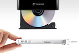 Оптично устройство Transcend 8X Portable DVD Writer, Extra Slim Type USB, 13.9mm thick, Black