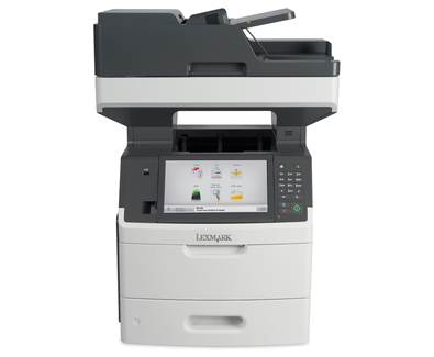 Mono Laser Multifunctional Lexmark MX718de 4in1; Duplex; A4; 1200 x 1200 dpi; 2400 IQ; 66 ppm; 1024 MB;DADF; 66 cpm;capacity: 650 sheets; USB 2.0; Gigabit LAN; Monthly Duty Cycle - up to 350 000 pages / month